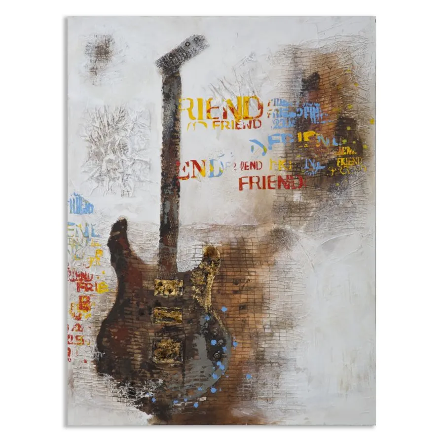 OBRAZ NA PŁÓTNIE GUITAR ART 90x3,5x120 cm